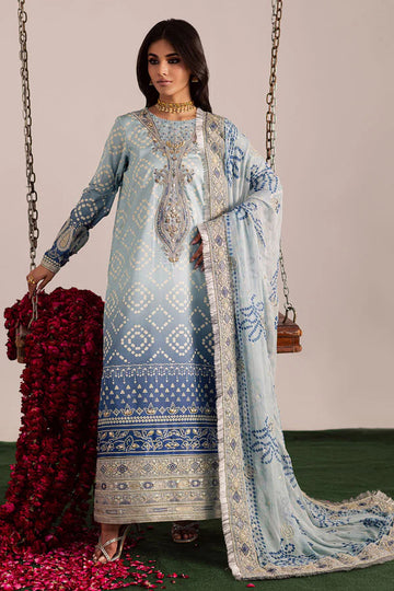 Nureh-Embroidered Lawn 3pc Suit