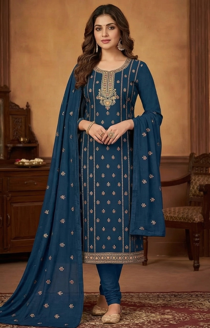 Bareeze - Karandi 2Pc Premium Embroidered Unstitched Suit