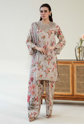 03 Piece - Embroidered Lawn Suit