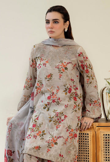 03 Piece - Embroidered Lawn Suit
