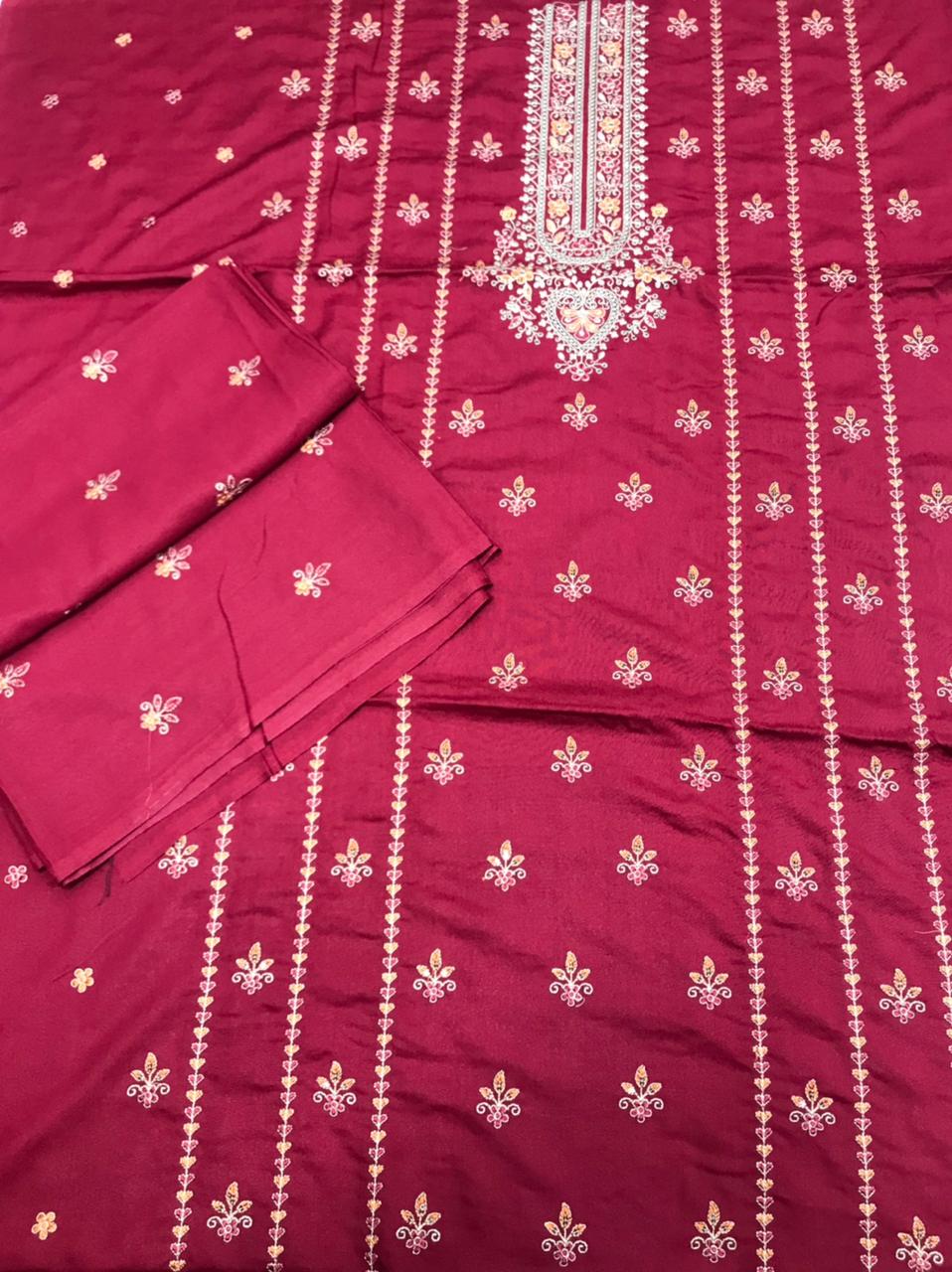 Bareeze - Karandi 2Pc Premium Embroidered Unstitched Suit