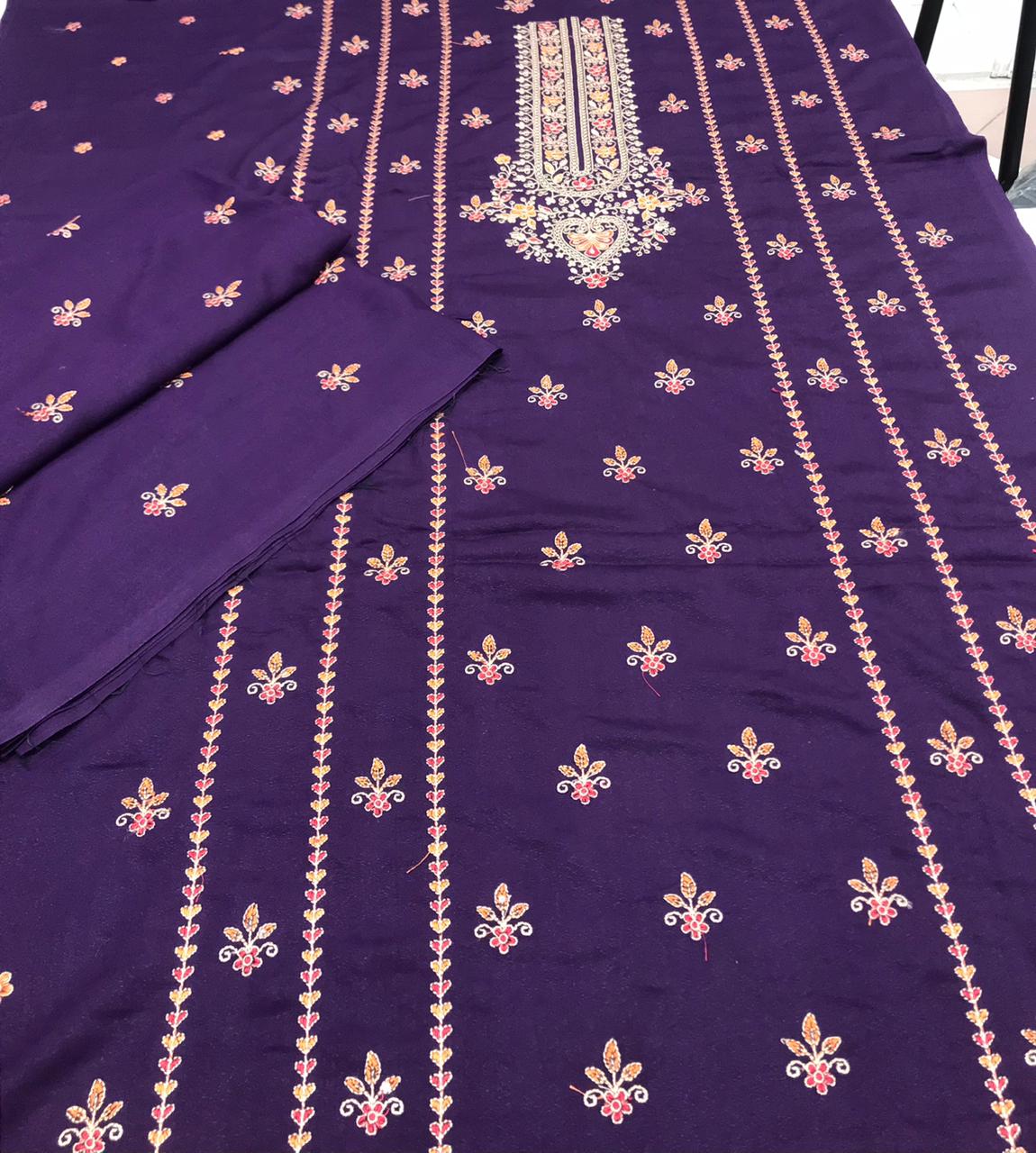 Bareeze - Karandi 2Pc Premium Embroidered Unstitched Suit