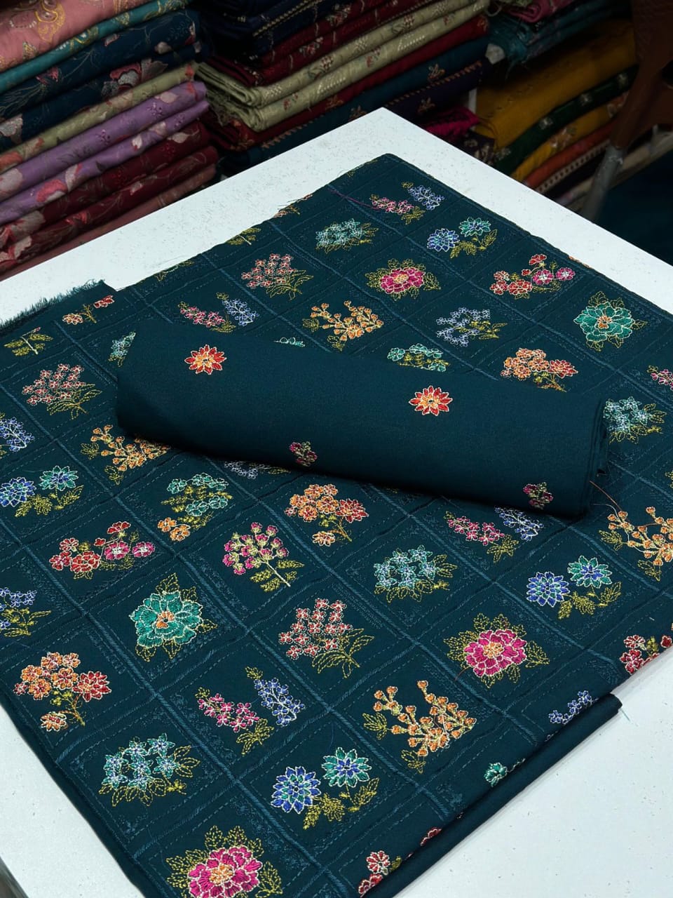 Bareeze - Karandi 2Pc Premium Embroidered Unstitched Suit