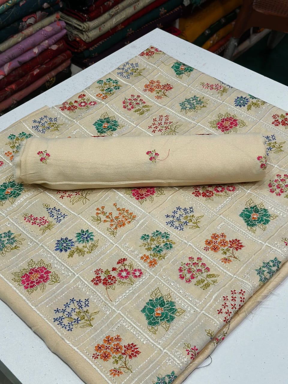 Bareeze - Karandi 2Pc Premium Embroidered Unstitched Suit