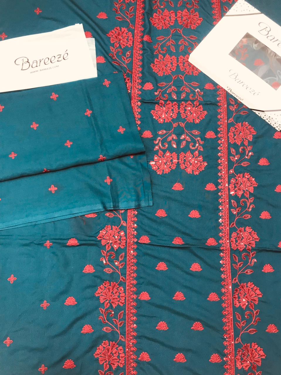 Bareeze - Karandi 2Pc Premium Embroidered Unstitched Suit